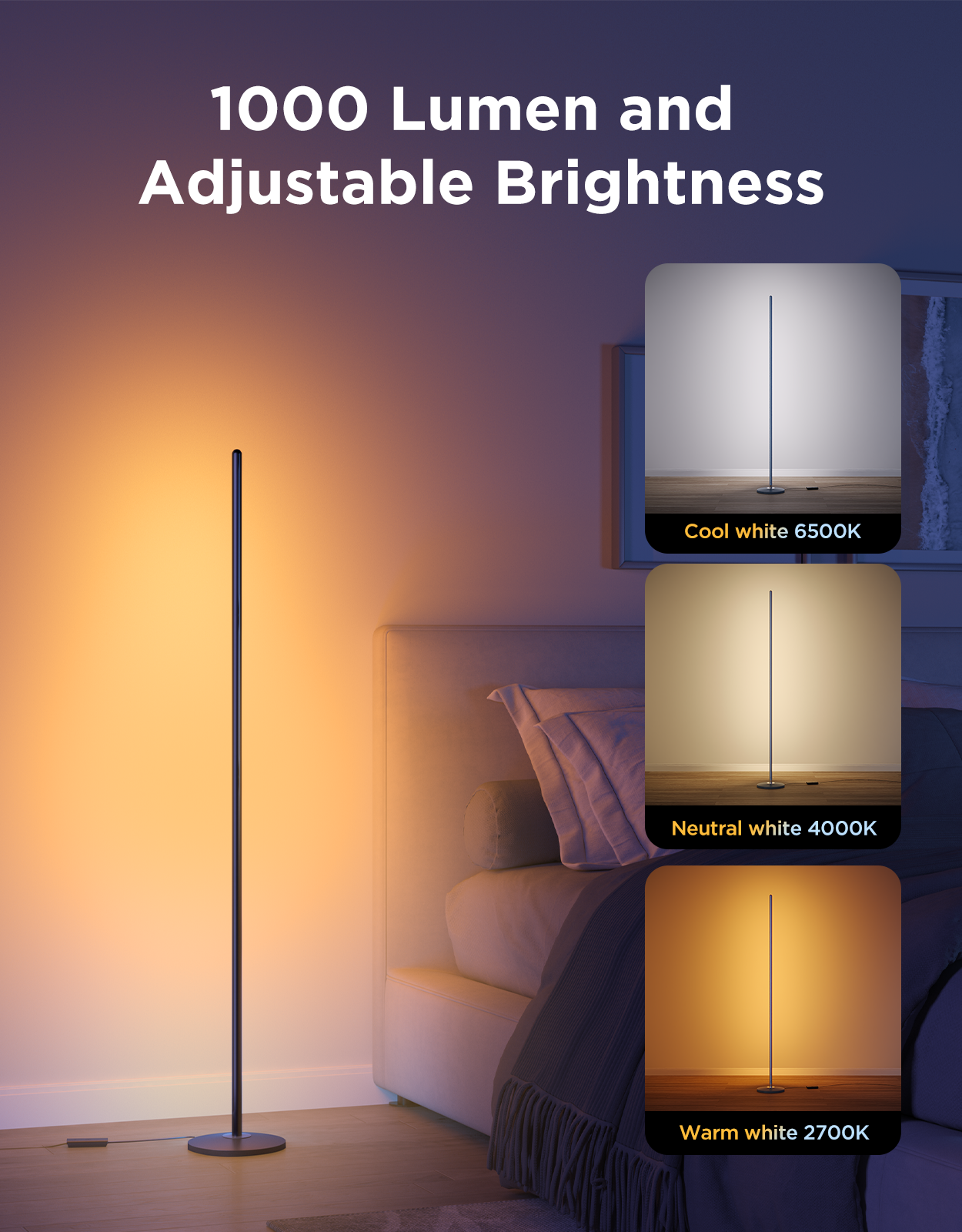 govee-rgbicw-smart-floor-lamp-basic-h6076-lampadaire-intelligent-rgbicw-slim-syn image 6