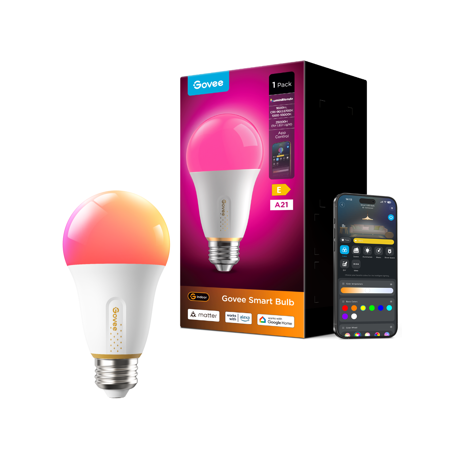 govee-a21-smart-led-light-bulb-e27-ampoule-connect-e-rgbww-1600-lm-contr-le-par- image 1